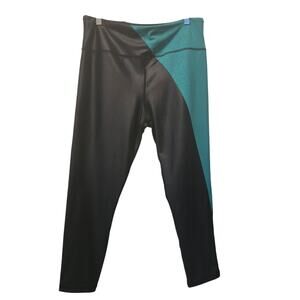 Zyia Black Green Athletic Hiking Walking Yoga Women's Leggings 16-18